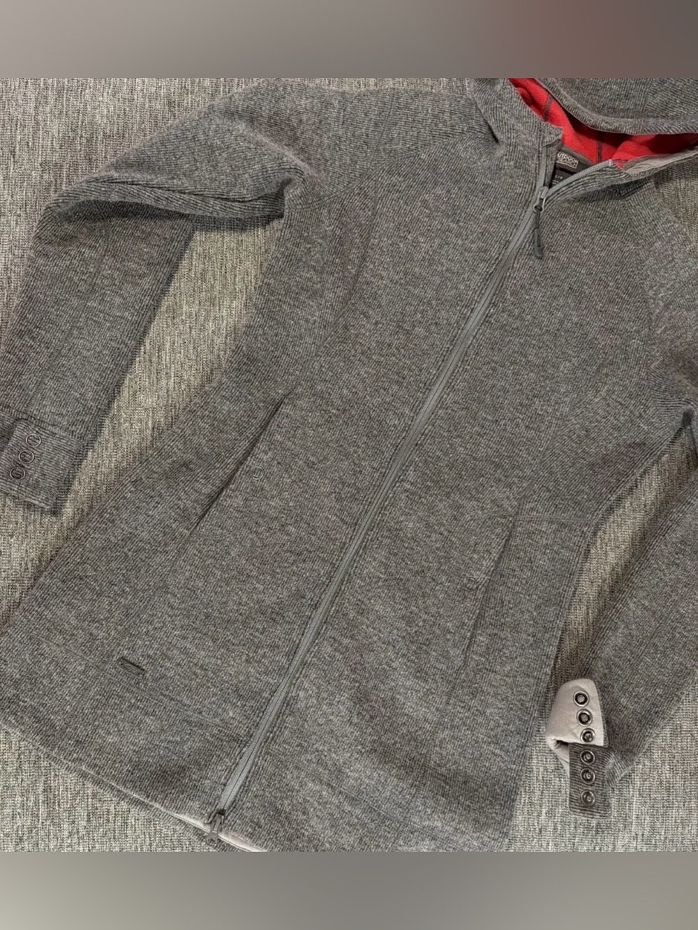 Outdoor Research Longitude Hoodie Womens Sz Small Gray Pink Fleece Lined